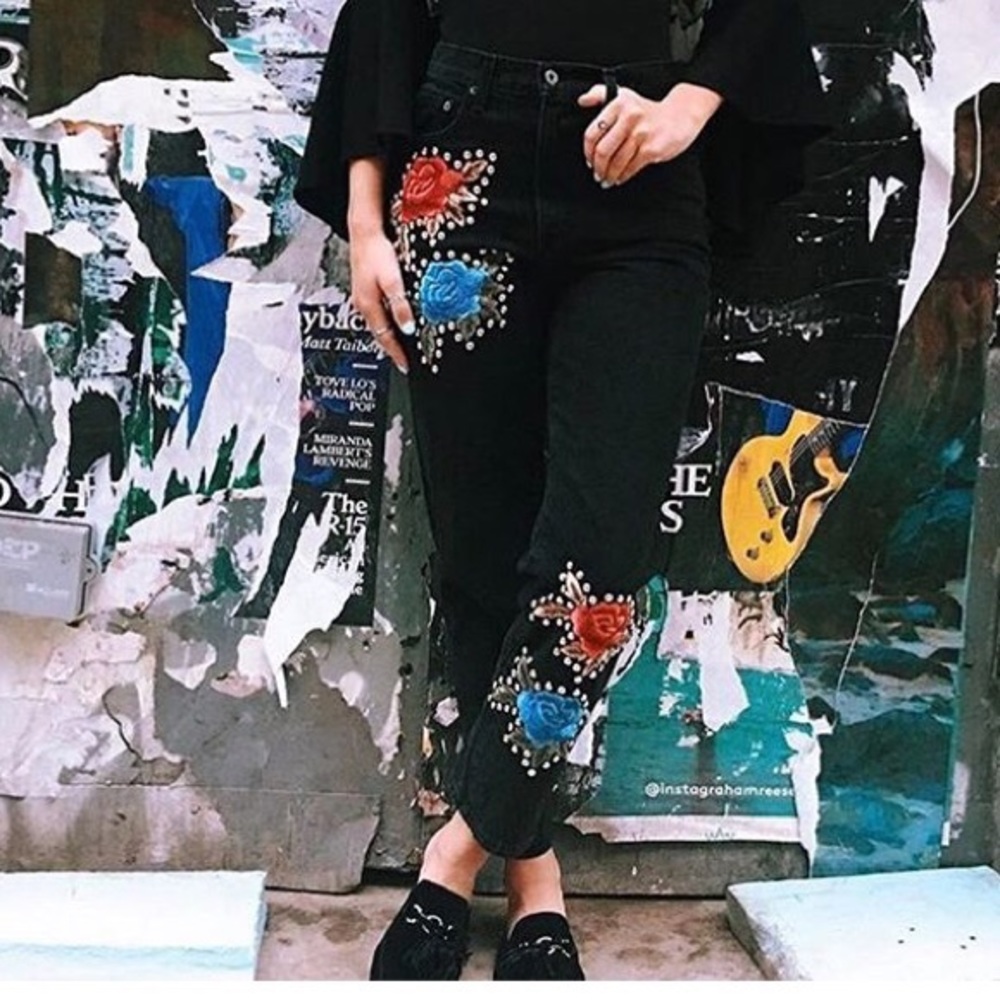 LF Carmar Denim Embroidered Boyfriend Jeans